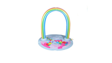 Children's inflatable water spray pad