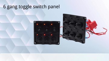 12V 6 Gang Splash proof LED Switch Panel With Fuses Caravan Boat Marine1