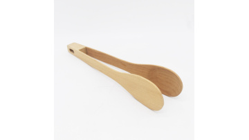 Wholesales Food Grade Kitchen Cooking Wooden Cake Clip Food BBQ Meat Bread Tongs1
