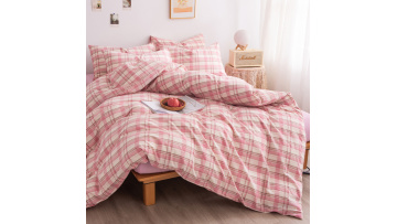 yarn dyed washed cotton bedding