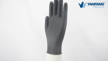 High Quality Black Examination Medical Latex 100% Nitrile Rubber Work Gloves1