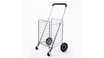 30KGS factory custom portable folding steel wire shopping cart for supermarkets for family use  wire car universal wheel1