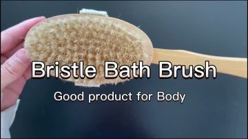 long handle bristle bath brush