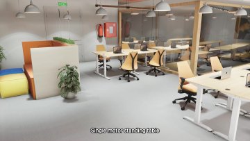 Contuo Executive Office desk modern furniture ergonomic sit stand desk adjustable height computer desk1