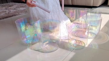 Cosmic light crystal singing bowl