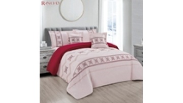 Pink and red porcelain 100% cotton wholesale embroidered duvet cover sets duvet set bedding cotton sheet set quilt bedding1