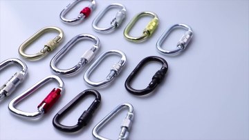 Carabiner Snap Hooks for Climbing Factory High Quality Oval 45KN Swivel Locking Steel Metal Carabiner 114 X 71.6mm Jinong 260g1