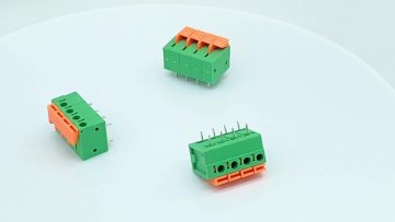 Screwless quick fit connect  pcb test spring terminal block HQ142R-5.08mm 7.62mm 300V 10A 22-14AWG1