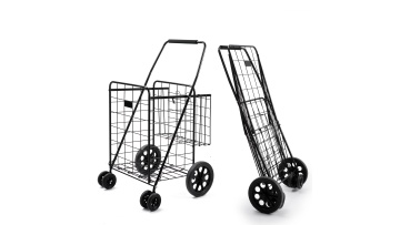 45KGS Factory Customized Portable Folding steel wire shopping carts for supermarket folding steel wire shopping cart1