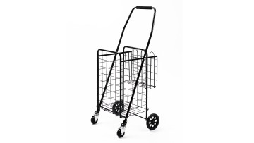 30KGS factory custom portable folding steel wire shopping cart for supermarkets for family use small model wire car universal wh1