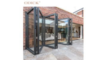 Hurricane Glass Doors Impact Exterior Aluminum Foldable Graphic Design Modern Frameless Bi Folding Building Glass Powder Coated1