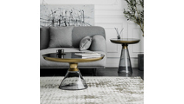 Glass Modern Luxury Coffee Table Set Stainless Steel Modern Round Black Glass Top Oval Coffee Table1