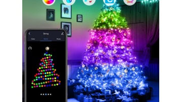Outdoor Smart Led App+Remote+Music Sync Colorful String Light For X'mas Tree Party Holiday Wedding Villa Event Shop Hotel Bar1