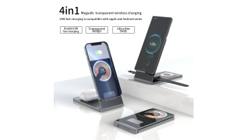 XH-T05 4 in 1 magsafe transparent wireless charger