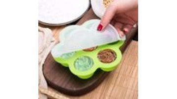LD-WG00016 Silicone Baby Food storage container Egg Bite Mold Reusable  Frozen Homemade1