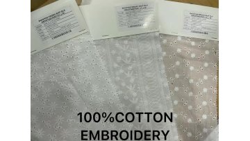 New China Supplier Fashionable 100% Cotton eyelet tulle Floral Embroidery Lace Fabric For Garment Dresses1