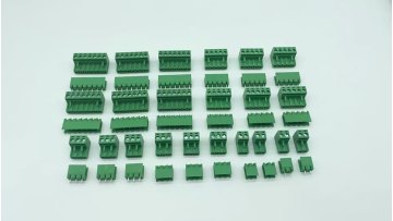 5.0mm/5.08mm pitch wire to panel screw socket and straight pin green pluggable terminal block1