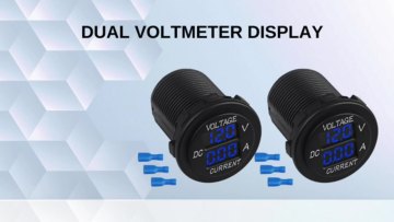 Dual LED Digital Multimeter Voltage Voltmeter Gauge Ammeter Amp 2-in-1 current voltage meter for Boat Marine Motorcycle Truck1