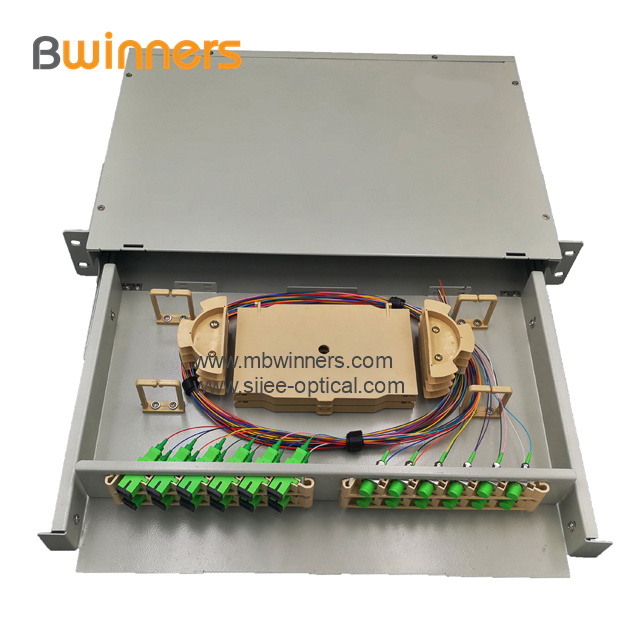 24/48 Core Fiber Optic Termination Box Rack Mount