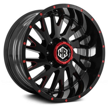 20Inch Off road rims black and red wheels