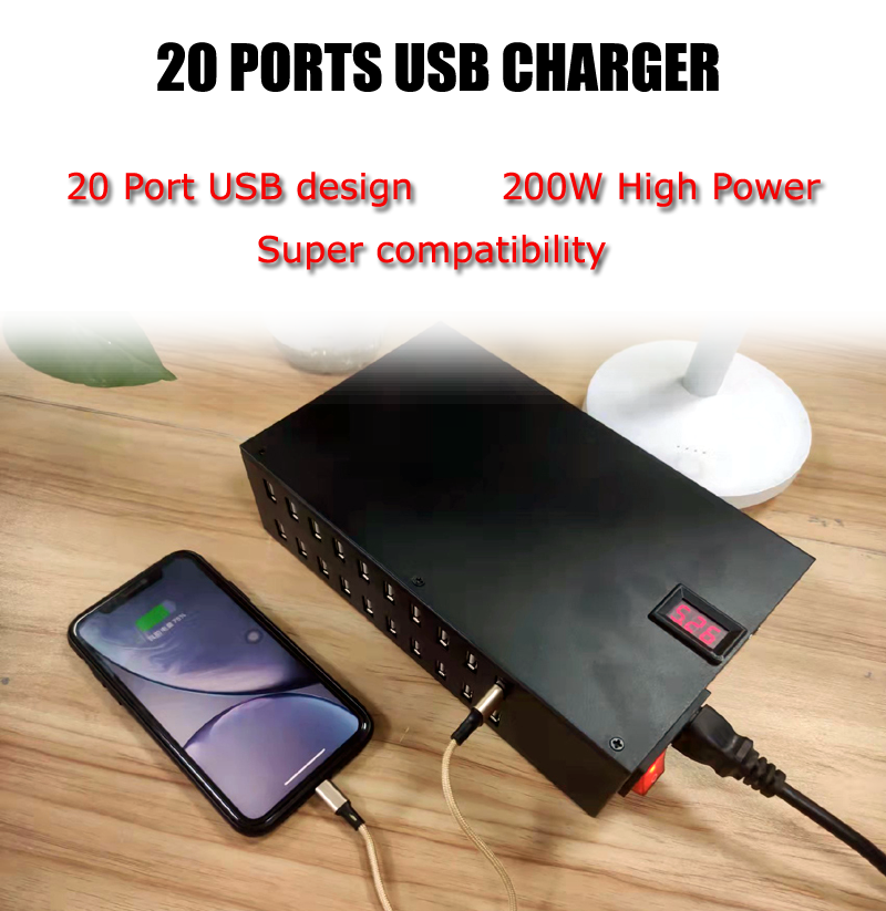20 Port USB Charger Display drawing   