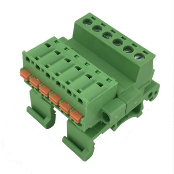spring female and male din rail terminal block