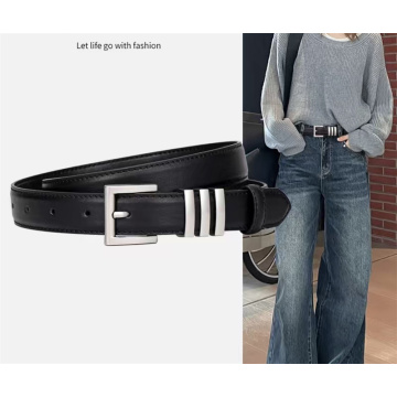 Chic Minimalism Stylish Women's Leather Waist Belt