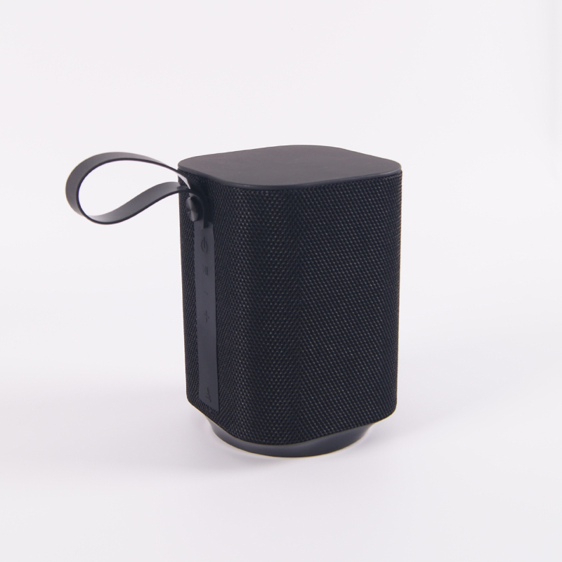 black portable speaker