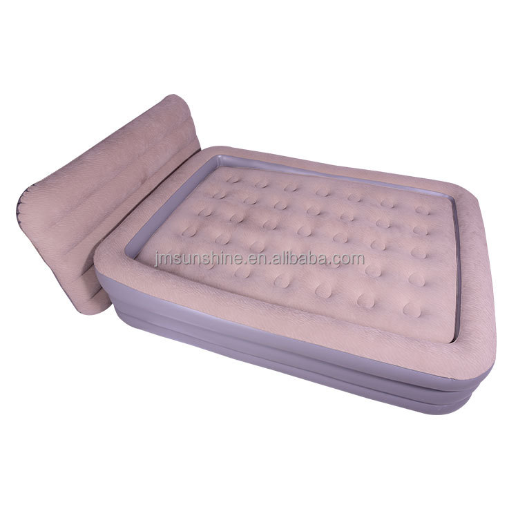 Pvc Flocking Double Height Inflatable Bed Inflatable Mattress 5
