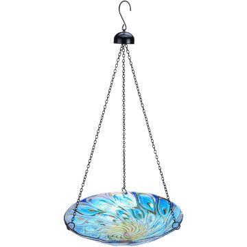 11 inch Hanging Bird Bath Glass