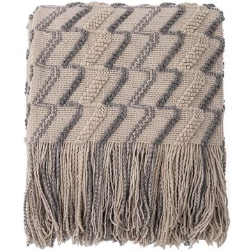 Textur Throw Blankets Couch-Bed-Sofa-Travel Woven Blanket