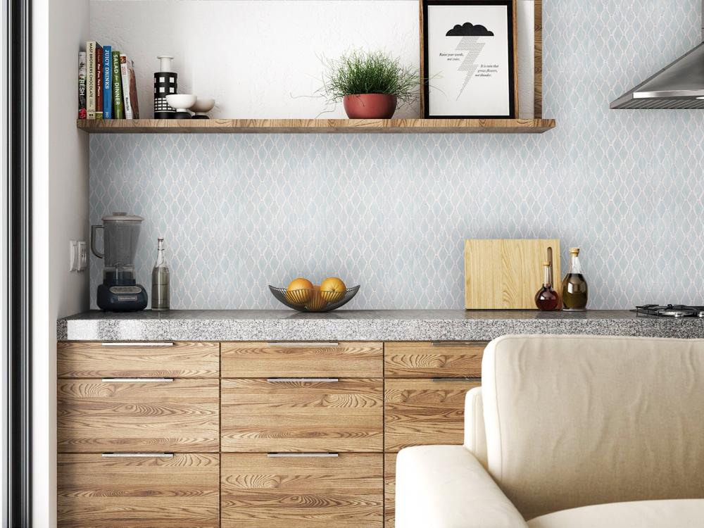 Creative design of kitchen backsplash wall