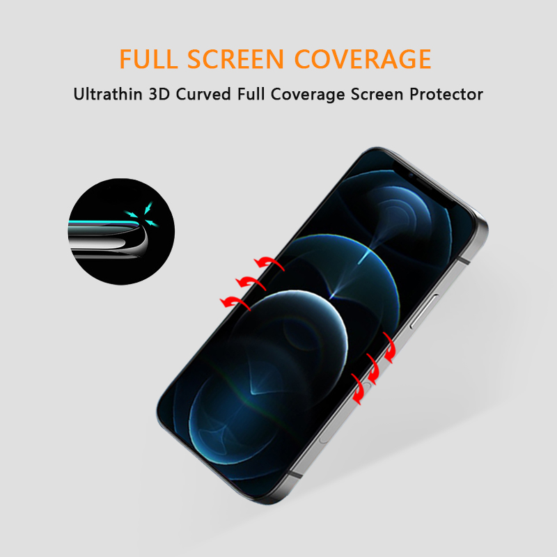 Full coverage tempered glass screen protector