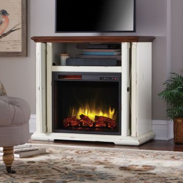 23 Inch Glass Front Electric Fireplace