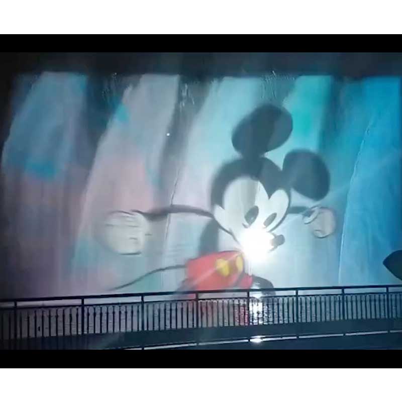 Mickey Laser Show Water Curtain Projection