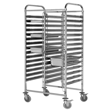 Stainless Steel 304 Double-Line GN Pan Trolley