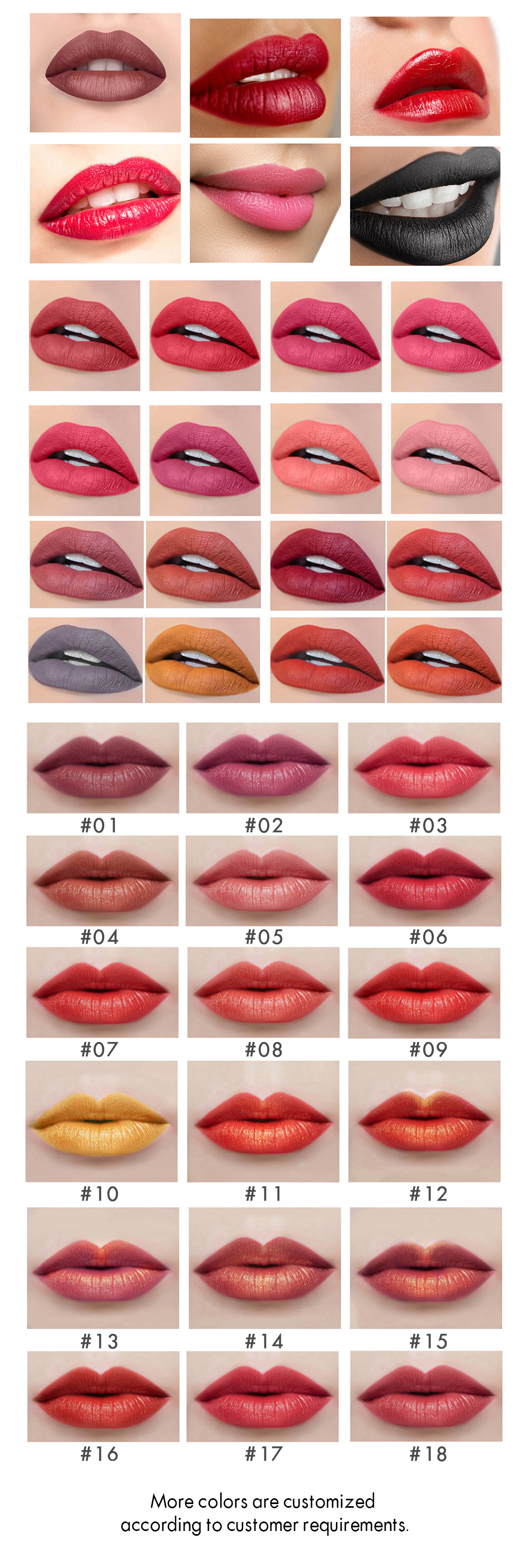 3. Liquid lipstick color card