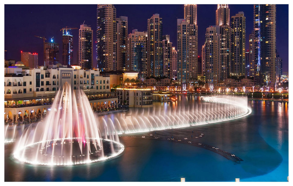 Energy-saving fountain lights for hotels