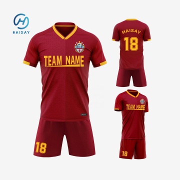 2023 World Soccer Jersey Canada Team Shirt Adult Blue Polyester Fit Quick Dry Sport Soccer Club Team Men Jerseys Uniform Set