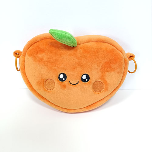 Cute orange bag stuffed with plush