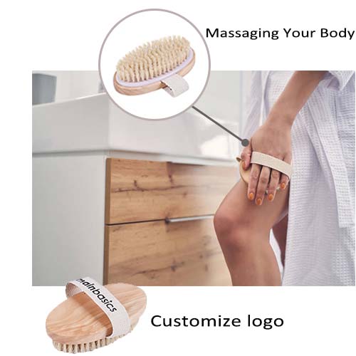 Massaging Your Body With Bristle Bath Brush