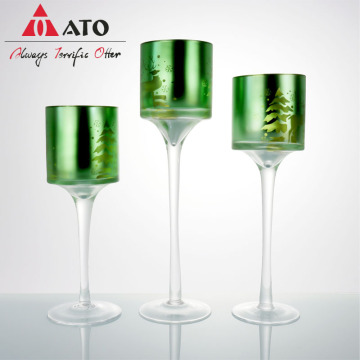 ATO House Glass Candlestick Christmas Gift Home Candles