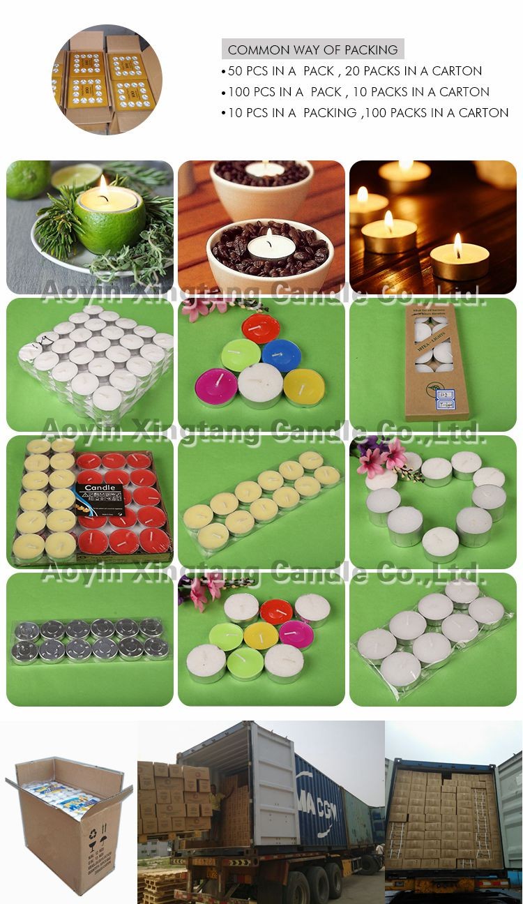 Wholesale price color scented tealight candle