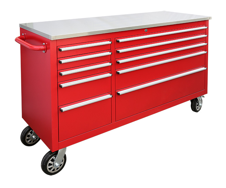 56 Inch Powder-Coated Red Cabinet