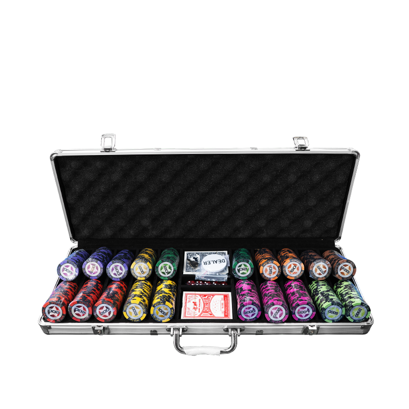 500 caly poker chips in aluminum case