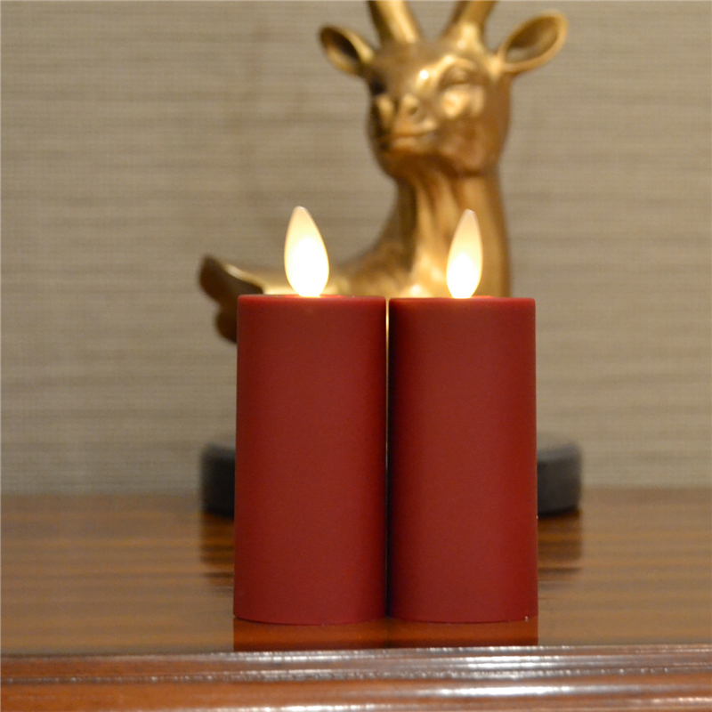 Battery Operated Moving Flame Flameless Votive Candles With Timer