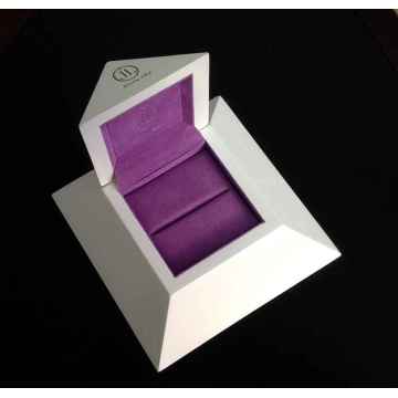 Pyramid Gift Wooden Box For Ring Logo Custom