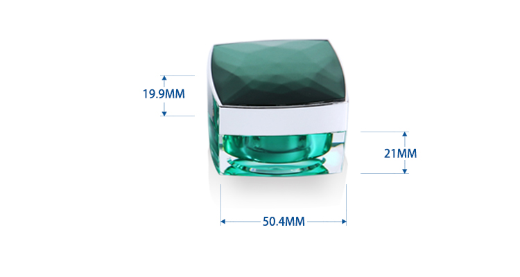 15 g Luxury Square Cosmetic Acrylic Jar 