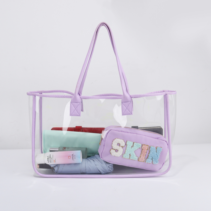 Large Clear Transparent for Summer PVC Beach Bag