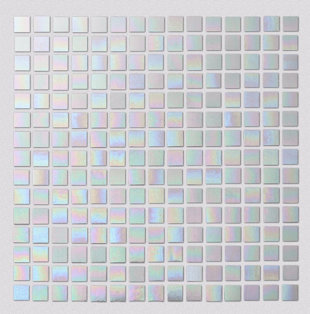 Smooth colored square glass mosaic tiles